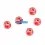 Ecrous de roue rouges (5 U.) Kyosho Mini-Z MR-03 / RWD / AWD / Buggy Fussion FS-WN003 - Kyosho Mini-Z MR-03 Sports / MR-03 VE - 