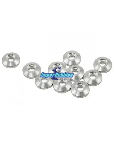 Rondelles en aluminium 3.2x10mm (10 U.) Hobao Hyper 7 / SS / VS / VT 87044S - Hobao Hyper 8 & 8.5 Nitro