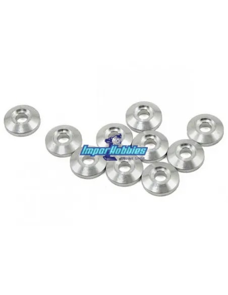 Rondelles en aluminium 3.2x10mm (10 U.) Hobao Hyper 7 / SS / VS / VT 87044S - Hobao Hyper 8 & 8.5 Nitro