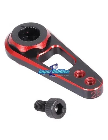 Palonnier de servo direction aluminium noir-rouge 25T - Fussion FS-WH020R - Palonnier de servo & rondelle de montage