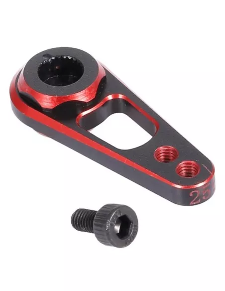 Aluminum Steering Servo Horn Black-Red 25T - Fussion FS-WH020R - Servo Horn & Washer