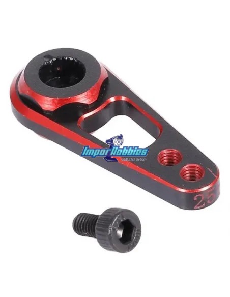 Palonnier de servo direction aluminium noir-rouge 25T - Fussion FS-WH020R - Palonnier de servo & rondelle de montage