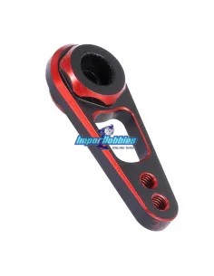 Brazo / Horn de servo dirección CNC negro-rojo 25T - Fussion FS-WH020R - Horns y arandelas montaje servo 2