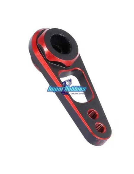 Palonnier de servo direction aluminium noir-rouge 25T - Fussion FS-WH020R - Palonnier de servo & rondelle de montage