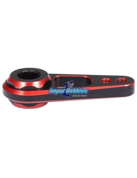 Brazo / Horn de servo dirección CNC negro-rojo 25T - Fussion FS-WH020R - Horns y arandelas montaje servo
