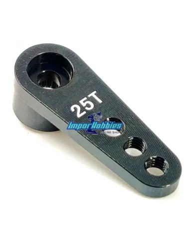 Palonnier de servo direction aluminium noir 25T - 28x7.5mm - Fussion FS-WH024B - Palonnier de servo & rondelle de montage