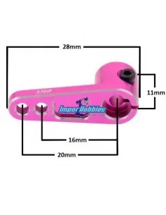 Aluminum Steering Servo Horn Red 25T - 28x11mm - Fussion FS-WH026R - Servo Horn & Washer 2