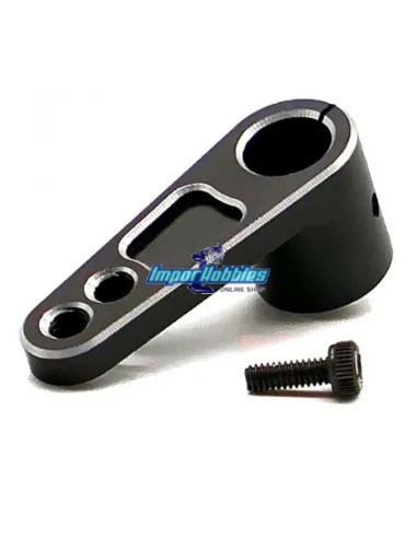 Brazo / Horn de servo dirección CNC negro 25T - 28x11mm - Fussion FS-WH026B - Horns y arandelas montaje servo