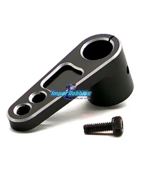 Brazo / Horn de servo dirección CNC negro 25T - 28x11mm - Fussion FS-WH026B - Horns y arandelas montaje servo