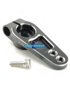 Brazo / Horn de servo dirección CNC negro 25T - 31x7mm - Fussion FS-WH028B - Horns y arandelas montaje servo