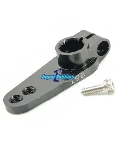 Palonnier de servo direction aluminium noir 25T - 31x7mm - Fussion FS-WH028B - Palonnier de servo & rondelle de montage 2