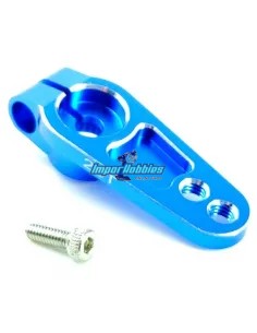 Brazo / Horn de servo dirección CNC azul 25T - 31x7mm - Fussion FS-WH028BL - Horns y arandelas montaje servo