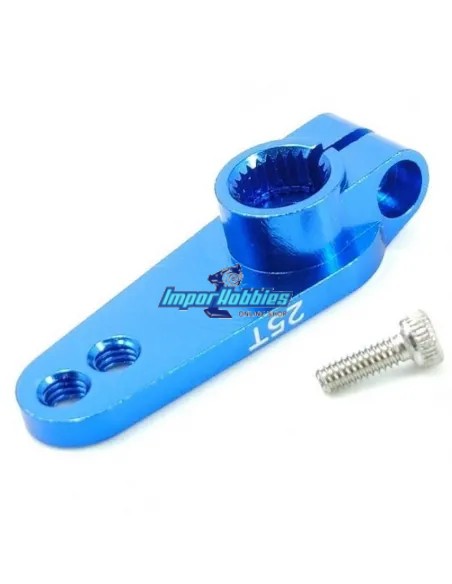 Brazo / Horn de servo dirección CNC azul 25T - 31x7mm - Fussion FS-WH028BL - Horns y arandelas montaje servo