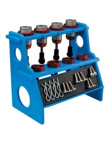 Damper Pits Stand whith Magnetic - Blue 1/10 & 1/8 Scale Fastrax FAST90SBL - Shock Set Tools