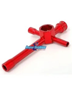 Llave de ruedas y bujías roja 5 medidas 5.5-7-8-10-17mm Fussion FS-AT031 - Herramientas Fussion
