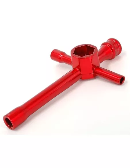 Wheel & Glow Plug Wrench - Red 5 Measures 5.5-7-8-10-17mm Fussion FS-AT031 - Fussion Tools