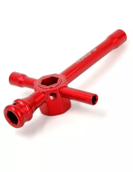 Wheel & Glow Plug Wrench - Red 5 Measures 5.5-7-8-10-17mm Fussion FS-AT031 - Fussion Tools