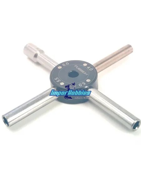 Llave de tuercas multi 4-en-1 4.0-5.0-5.5-6.0mm Fussion FS-AT034 - Herramientas Fussion