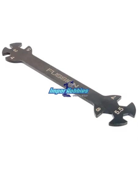 Llave fija de tirantes y tuercas 3.0 - 4.0 - 5.0 - 5.5 - 7.0 - 8.0mm Fussion FS-AT050 - Herramientas Fussion