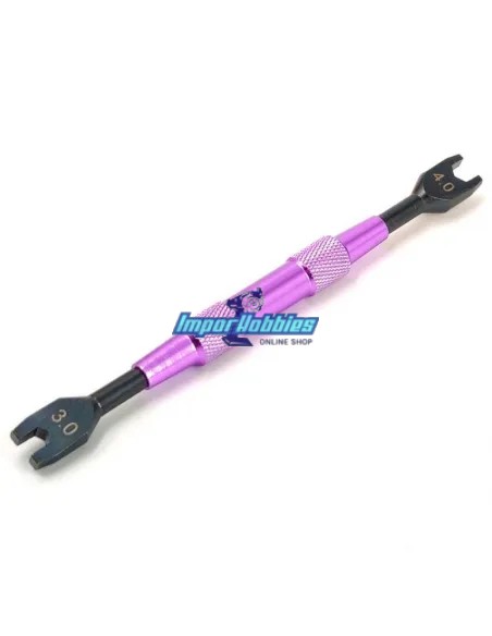 Cle a biellette de pas inverse double 3.0 - 4.0mm Fussion FS-AT052 - Outils Fussion