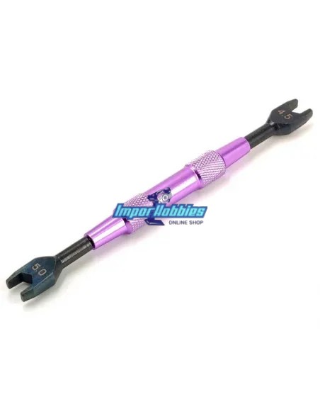 Llave fija de tirantes doble 4.5 - 5.0mm en aluminio Fussion FS-AT053 - Herramientas Fussion