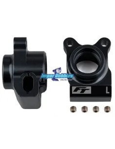 Aluminum Rear Hubs - Black (2 U.) Team Associated RC10 B6.2 / B6.2D / B6.3 / B6.3D AS91878 - Team Associated B6.2 Team Kit - Spa