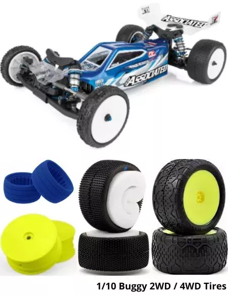 Pneus 1/10Th Buggy 2WD & 4WD