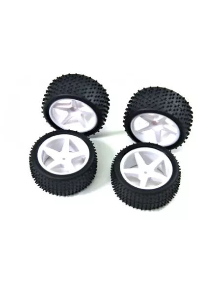 Pneus 1/10 Buggy montés/ collés