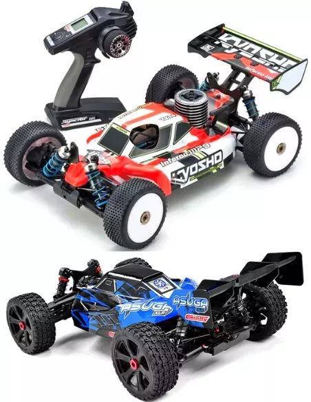 Voitures RC Echelle 1/8 Buggy Nitro & Électrique Kit Prêt À Courir RTR & ARR