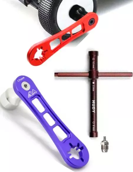Clé à roue et bougie